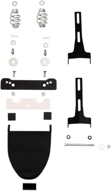 SEAT SPRING AND MOUNT KIT FRONT BOLT-ON STEEL BLACK