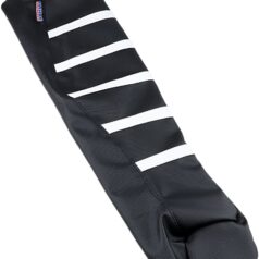 SEAT COVER SD RIB BK/WHT
