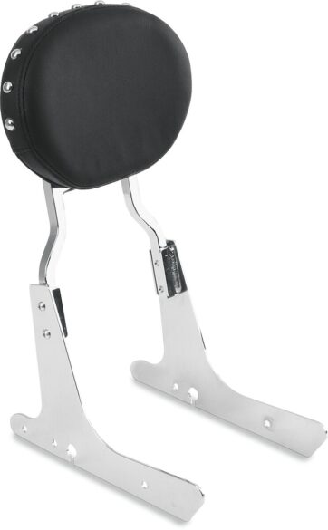 BACKREST PADS OVAL STUDDED BLACK