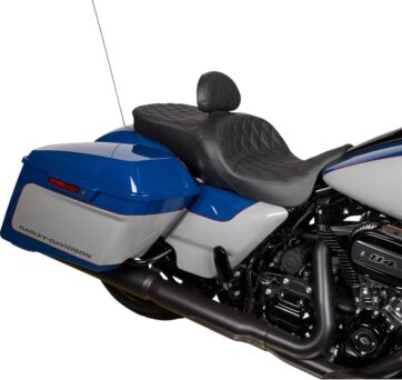 EZ Glide II Backrest - Small - Vinyl - Double Diamond Black Stitch - Bild 2