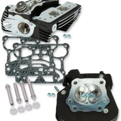 CYLINDER HEADS 4-1/8" BORE HOT SET UP KIT SUPER STOCK® 91CC BLACK WRINKLE POWDER