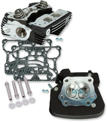 CYLINDER HEADS 4-1/8" BORE HOT SET UP KIT SUPER STOCK® 91CC BLACK WRINKLE POWDER