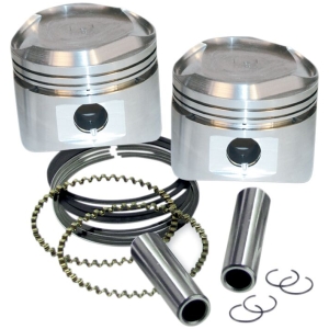 SUPER STOCK PISTON KIT 3 1/2" + 0.020" W/ RINGS - Harley BigTwin 83-99
