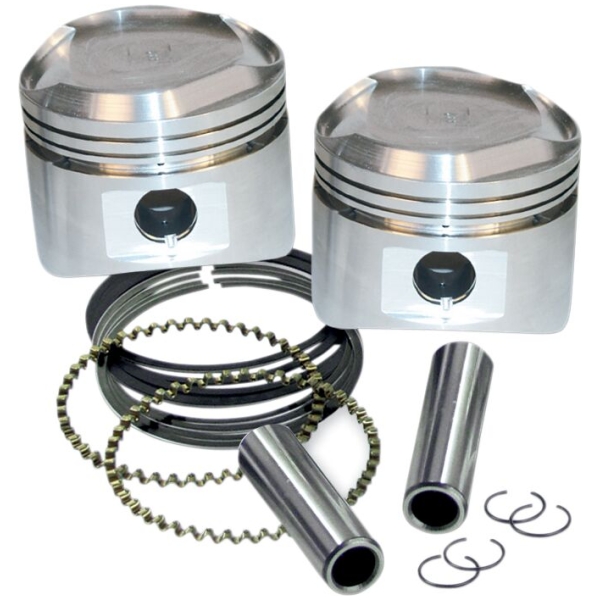 SUPER STOCK PISTON KIT 3 1/2" + 0.020" W/ RINGS - Harley BigTwin 83-99