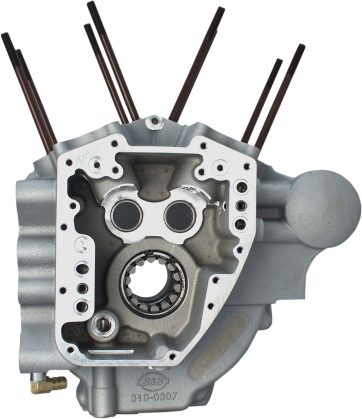 CRANKCASE T2 SUPER STOCK STOCK BORE (STOCK BOLT PATTERN) WRINKLE BLACK