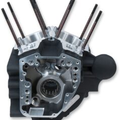 CRANKCASE T2 SUPER STOCK BORE ALTERNATOR STYLE WRINKLE BLACK