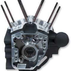 CRANKCASE T2 SUPER STOCK 4-1/8" BORE WRINKLE BLACK