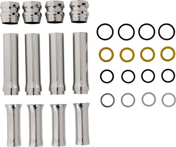 PUSHROD COVER KIT 10-GAUGE TWIN CAM CHROME