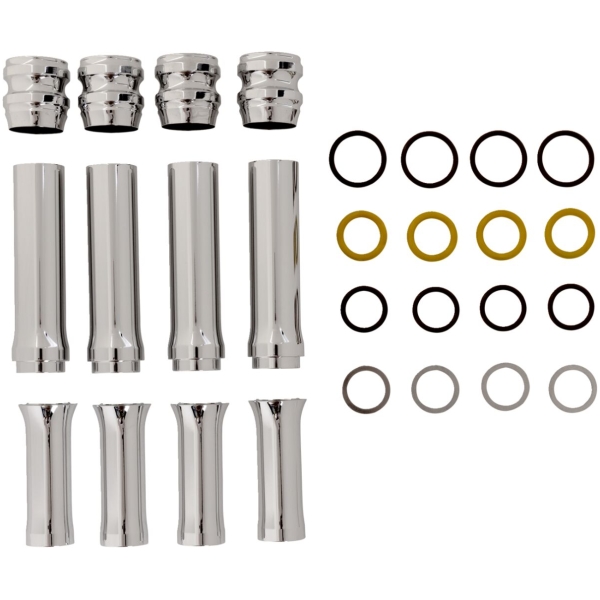 PUSHROD COVER KIT 10-GAUGE TWIN CAM CHROME