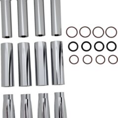 PUSHROD COVER KIT DEEP CUT TWIN CAM CHROME