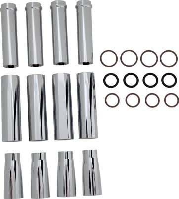 PUSHROD COVER KIT DEEP CUT TWIN CAM CHROME