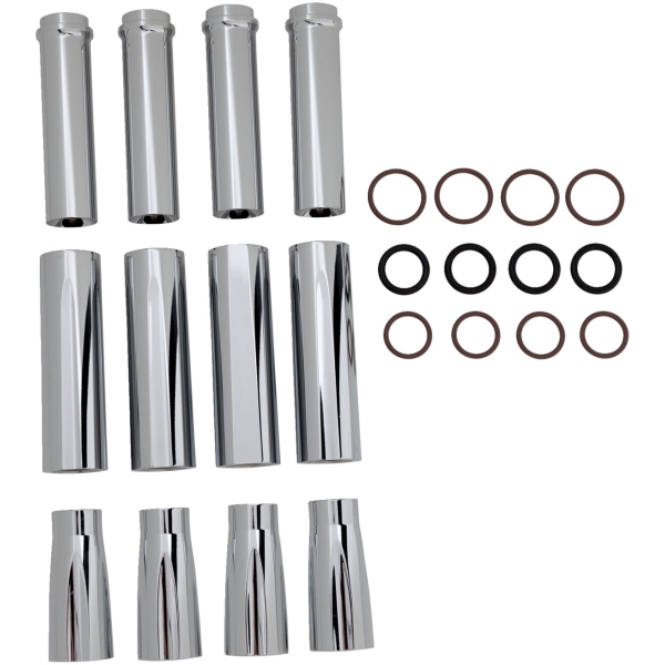 PUSHROD COVER KIT DEEP CUT TWIN CAM CHROME