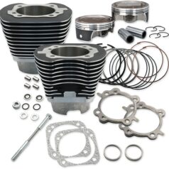 124" LOW COMPRESSION 4-1/8" BIG BORE KIT WRINKLE BLACK FINISH