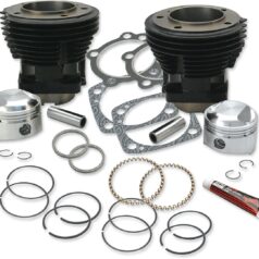 CYLINDER AND STANDARD COMPRESSION PISTON KIT 80" 3-1/2" BORE GLOSS BLACK FINISH