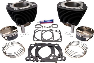 CYLINDER KIT 124" BIG BORE W/O HIGHLIGHTED FINS BLACK