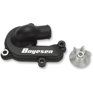 WATER PUMP COVER & IMPELLER KIT SUPERCOOLER ALUMINUM BLACK