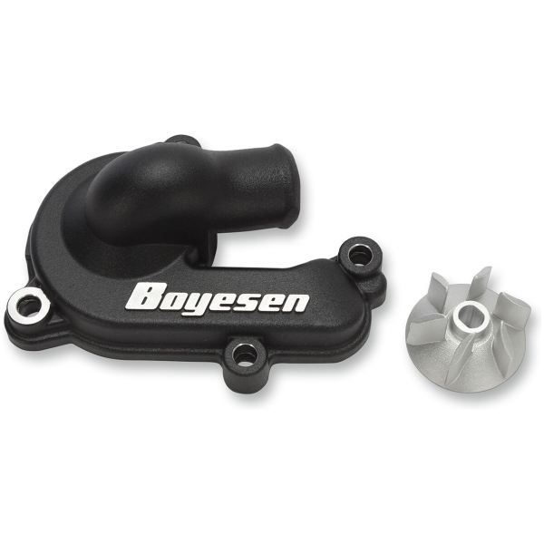 WATER PUMP COVER & IMPELLER KIT SUPERCOOLER ALUMINUM BLACK