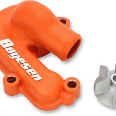 WATER PUMP COVER & IMPELLER KIT SUPERCOOLER ALUMINUM ORANGE