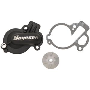 WATER PUMP COVER & IMPELLER KIT SUPERCOOLER ALUMINUM BLACK