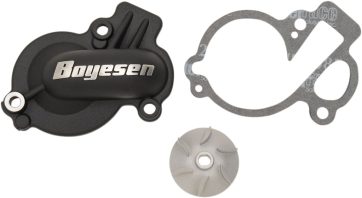WATER PUMP COVER & IMPELLER KIT SUPERCOOLER ALUMINUM BLACK