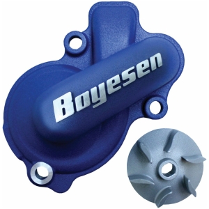 WATER PUMP COVER & IMPELLER KIT SUPERCOOLER ALUMINUM BLUE