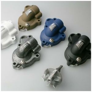 WATER PUMP COVER & IMPELLER KIT SUPERCOOLER ALUMINUM BLUE