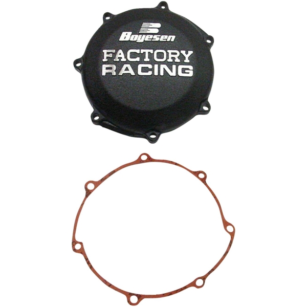 CLUTCH COVER FACTORY RACING  ALUMINUM REPLACEMENT BLACK
