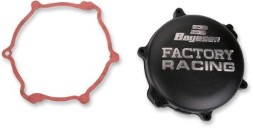 CLUTCH COVER FACTORY RACING  ALUMINUM REPLACEMENT BLACK