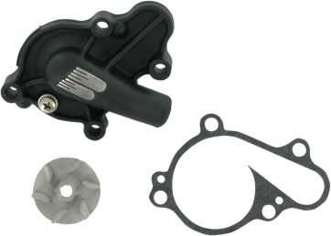 WATER PUMP COVER & IMPELLER KIT SUPERCOOLER ALUMINUM BLACK