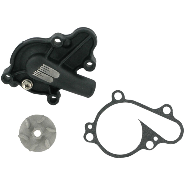 WATER PUMP COVER & IMPELLER KIT SUPERCOOLER ALUMINUM BLACK