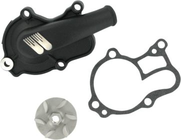 WATER PUMP COVER & IMPELLER KIT SUPERCOOLER ALUMINUM BLACK