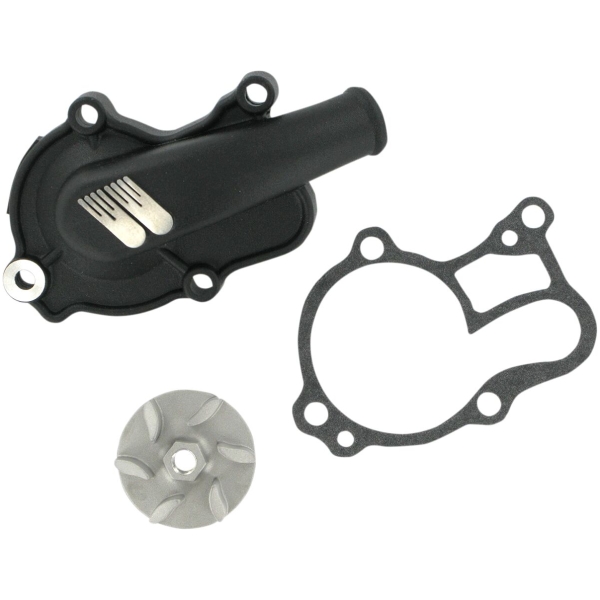 WATER PUMP COVER & IMPELLER KIT SUPERCOOLER ALUMINUM BLACK