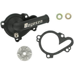 WATER PUMP COVER & IMPELLER KIT SUPERCOOLER ALUMINUM BLACK