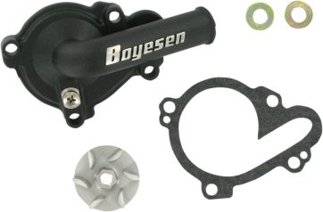WATER PUMP COVER & IMPELLER KIT SUPERCOOLER ALUMINUM BLACK