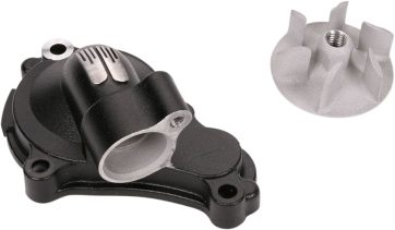 WATER PUMP COVER & IMPELLER KIT SUPERCOOLER ALUMINUM BLACK