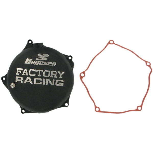 CLUTCH COVER FACTORY RACING  ALUMINUM REPLACEMENT BLACK