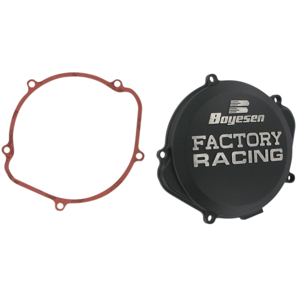 CLUTCH COVER FACTORY RACING  ALUMINUM REPLACEMENT BLACK
