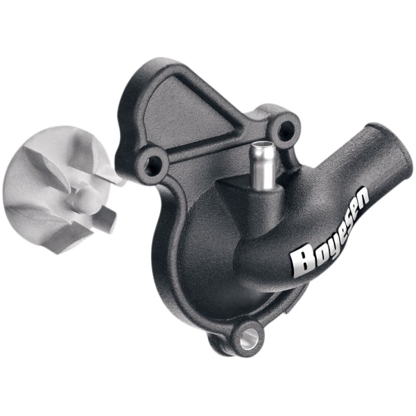 WATER PUMP COVER & IMPELLER KIT SUPERCOOLER ALUMINUM BLACK