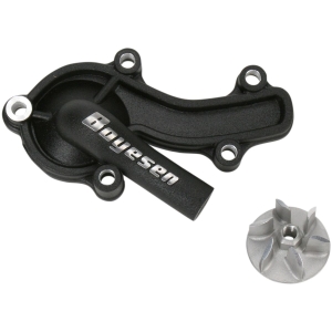 WATER PUMP COVER & IMPELLER KIT SUPERCOOLER ALUMINUM BLACK