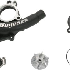 WATER PUMP COVER & IMPELLER KIT SUPERCOOLER ALUMINUM BLACK