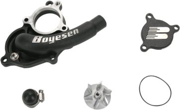 WATER PUMP COVER & IMPELLER KIT SUPERCOOLER ALUMINUM BLACK
