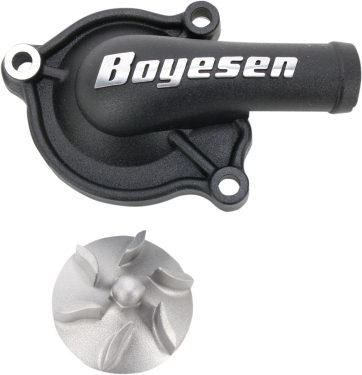 WATER PUMP COVER & IMPELLER KIT SUPERCOOLER ALUMINUM BLACK