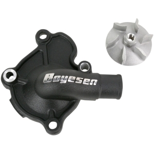 WATER PUMP COVER & IMPELLER KIT SUPERCOOLER ALUMINUM BLACK