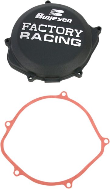 CLUTCH COVER FACTORY RACING  ALUMINUM REPLACEMENT BLACK