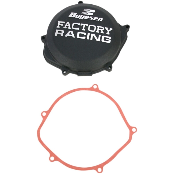 CLUTCH COVER FACTORY RACING  ALUMINUM REPLACEMENT BLACK