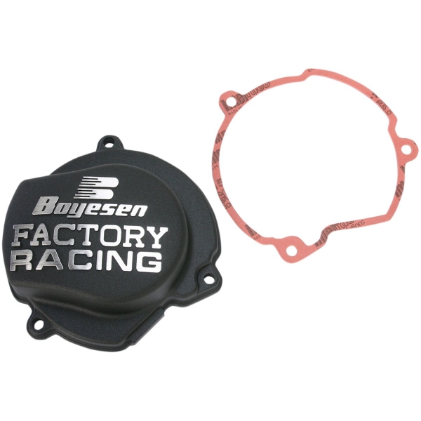 IGNITION COVER FACTORY RACING  ALUMINUM REPLACEMENT POWDER-COATED BLACK