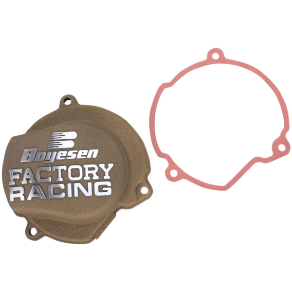 IGNITION COVER FACTORY RACING  ALUMINUM REPLACEMENT POWDER-COATED MAGNESIUM