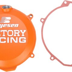CLUTCH COVER FACTORY RACING  ALUMINUM REPLACEMENT POWDER-COATED ORANGE
