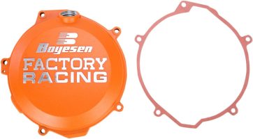 CLUTCH COVER FACTORY RACING  ALUMINUM REPLACEMENT POWDER-COATED ORANGE
