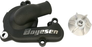 WATER PUMP COVER & IMPELLER KIT SUPERCOOLER ALUMINUM BLACK